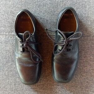 Geox Boys Federico Leather School Shoes (Black) Kids Shoes